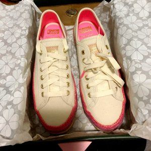 Keds x Kate Spade Triple Up Neon Raffia platform